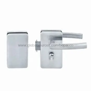 Guangdong Artistic Glass Door Lock, Made of SUS304 or SUS316, with Handles