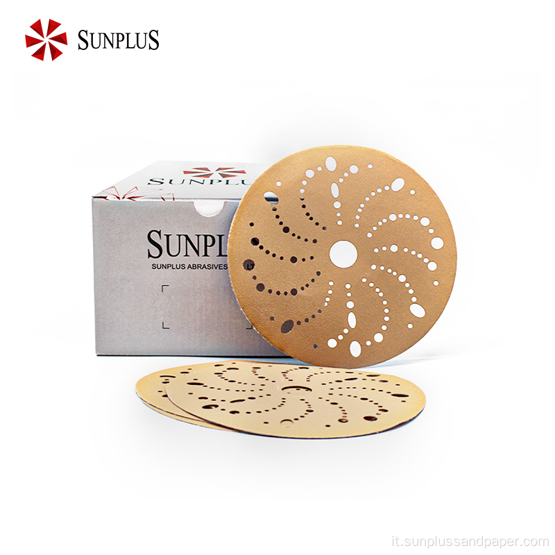 Sandpaper Multi-Holes Gold Sanding Paper Automotive