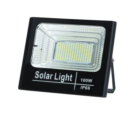 Solar flood light used for home garage lighting