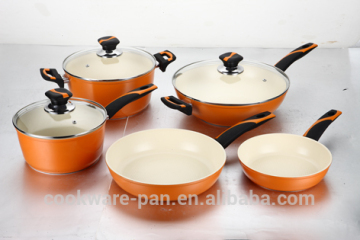Famous ceramic 8pcs forged cookware set / forging ceramic kitchenware set