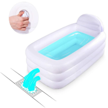 Inflatable bathtub for outdoor use