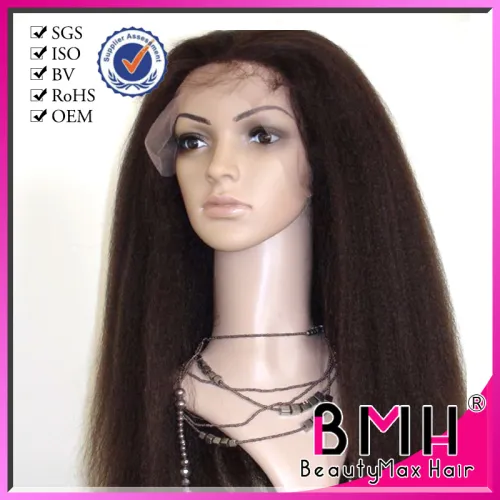 Human Hair Full Lace Wig Yaki Straight, High Quality Human Hair Full Lace Wig Yaki Straight on