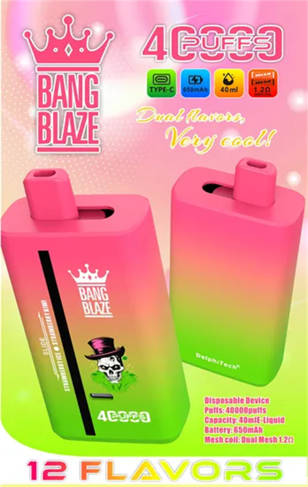 40000 Puffs Bang Blaze Desechable Vape Eu Almacén