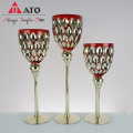 Creative retro electroplating crystal candle holder