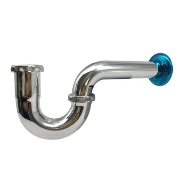 Chrome Plated 1.25 Inch Water Wash Basin Drain P Trap for Bathroom Siphon