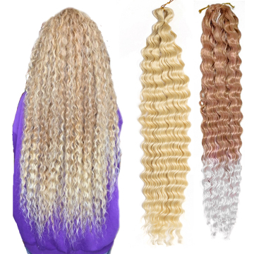 Super Long Afro Kinky Curly Hair Bundles Synthetic braiding Weave Hair extension water deep crochet for RU 30inch 100g