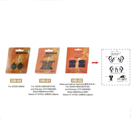 Zoom Cycling Brake Pads for MTB Hydraulic Disc Brakes