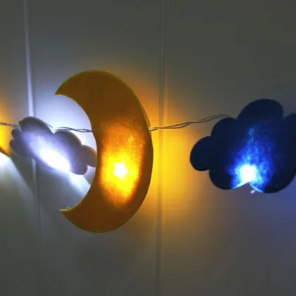 Cloud Stars Moon Hanging Ornaments LED lights