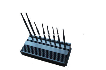35dbm 4g Wifi High Power Jammer / Blocker Est-808n3 For Military , Black