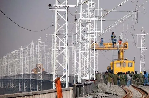 steel support for railway