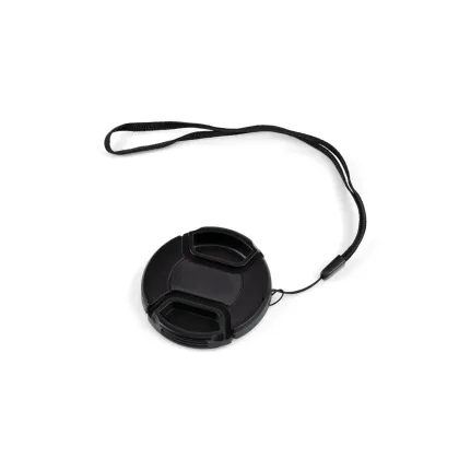 58mm Center Pinch Lens Cap with Elastic Keeper for Nikon, Canon, Sony, and Fujifilm