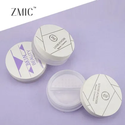 Round Powder Container with Sifter - Beauty Packaging Loose Powder Case