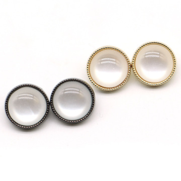 Custom Elegant Metal Garment Embellishments: Gold Rhinestones & Pearl Buttons
