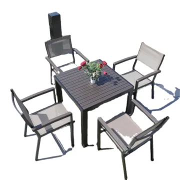 Outdoor WPC Furniture Dining Chair and Table Sets - Garden Folding Chairs