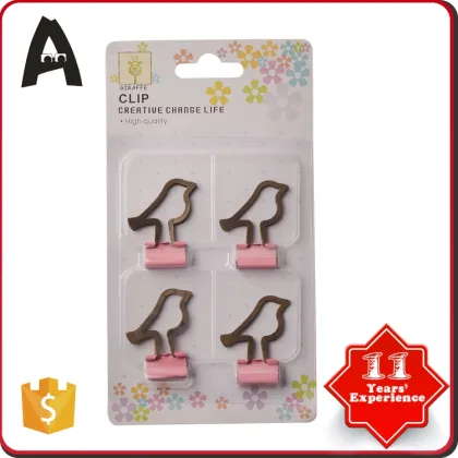 19mm Promotional special shape binder clips different kinds paper clips metal binder clips
