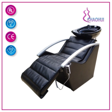 Electric shampoo chair with armrests