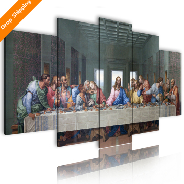 Factory Direct Free Custom Design Artwork 5 Panel Wall Art Canvas -Drucke