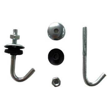 High-Quality Carbon Steel J Bolt Set with Hex Nut and Rubber Washer