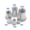 50Pcs M3 M4 M6 M8 M10 Flat Head Rivet Nuts Set Aluminum Alloy Rivet Nuts Nut Insert Riveting Set