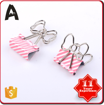 25 mm Promotional custom OEM printed metal butterfly handle binder clips