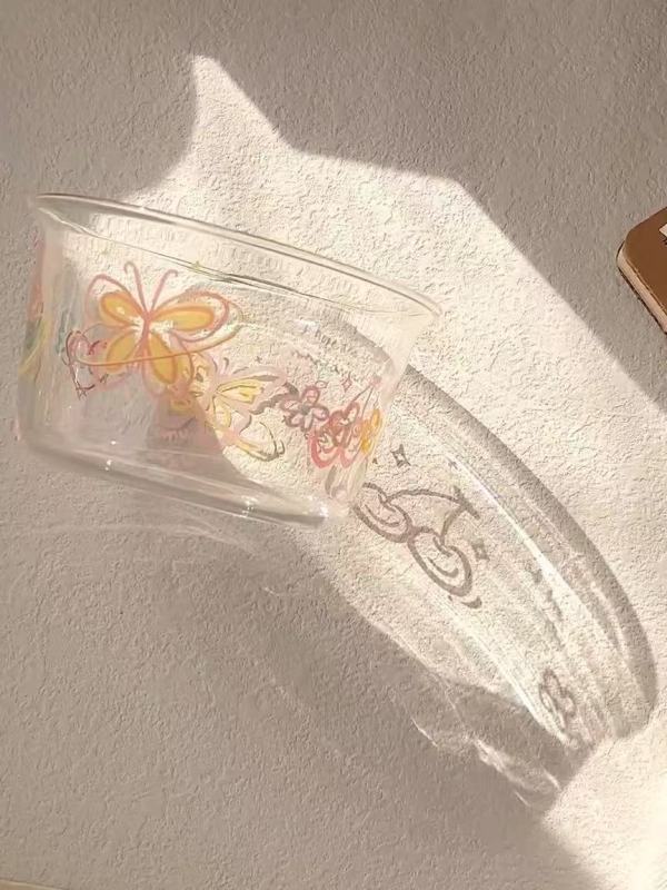 Butterfly and Flower Glass Dinnerware Collection