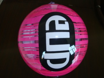 Rose Red PVC Inflatable Beach Ball with Customized LOGO