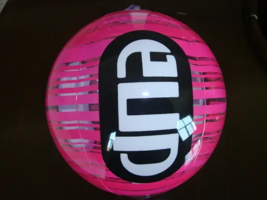Rose Red PVC Inflatable Beach Ball with Customized LOGO