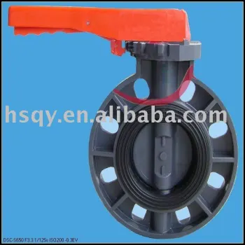 Grey UPVC Butterfly Valve Lever