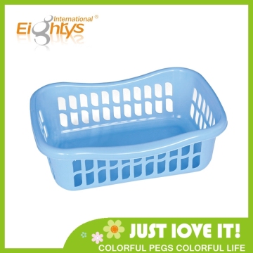 Stackable plastic clothes storage basket for household