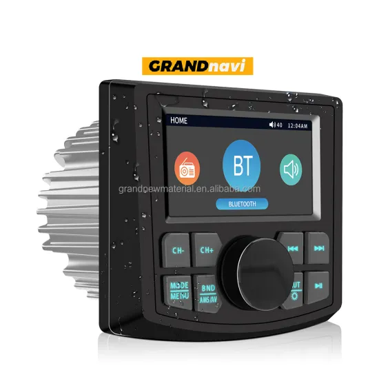 Grandnavi Marine Audio AM/FM Radio Receiver with USB Port, BT, and Water-resistant Color Display