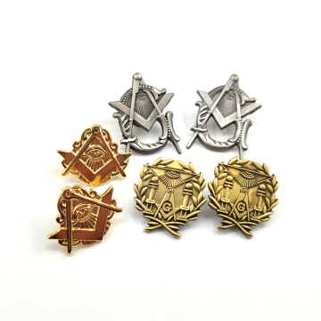 Factory Supply: Masonic Letter G Emblem, Masonic Square and Compass with All Seeing Eye Lapel Pin