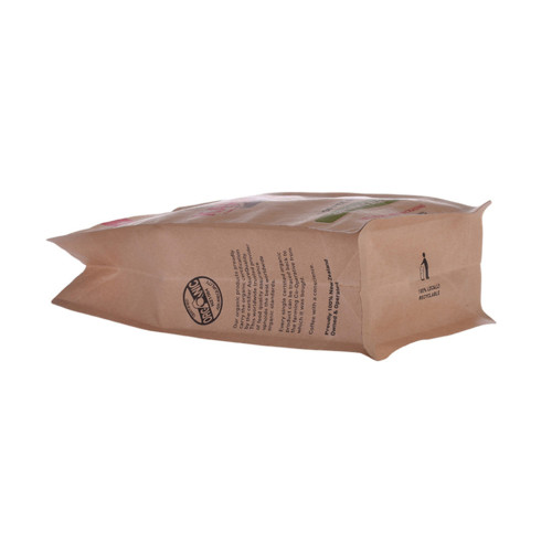 Kraft Coffee Box Bottom Packing Bag With Valve