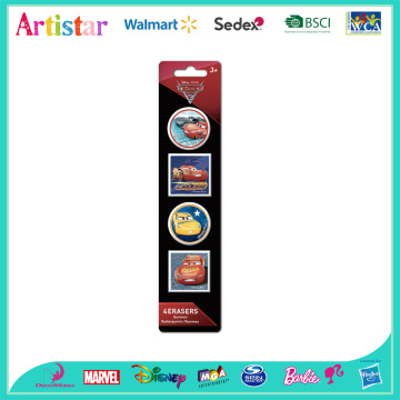 DISNEY&PIXAR CARS blister card 4 pack erasers