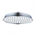 Round silver high pressure chromed zinc overhead shower