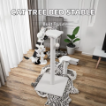 Replaceable Durable Cat Scratcher Pad Wooden Indoor Tree Tower Multi Level Climbing Condo Easy Maintenance Modular Carton