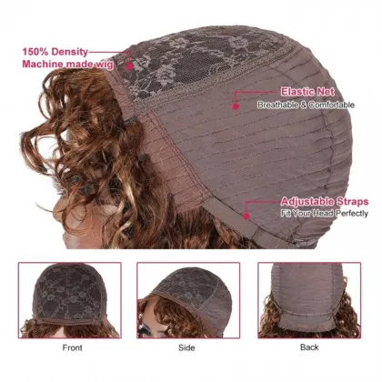#4 Chocolate Brown Straight Wigs with Bangs