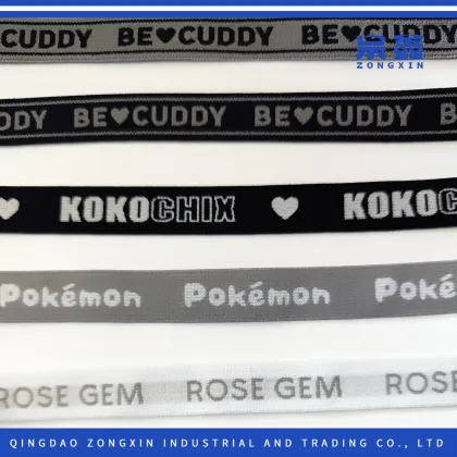 Jacquard Elastic Webbing for White Apparel Straps