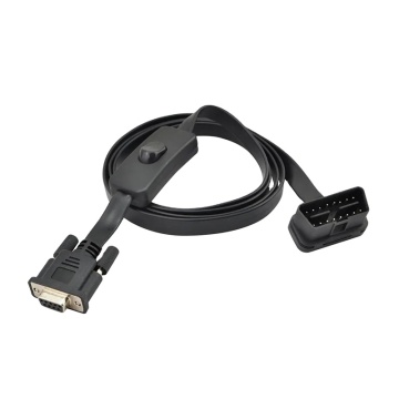 16pin Male Head Changer ไปยังอะแดปเตอร์พิน DB9 พร้อมสวิตช์ไฟสำหรับอุตสาหกรรมอิเล็กทรอนิกส์