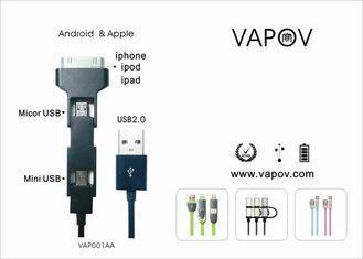 3 in 1 USB data and charging cable for iPhone4,iPhone6,Andr