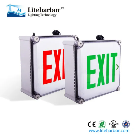 2.5 watts Emergency exit only sign led abs housing single faces green lettter emergency exist lighting