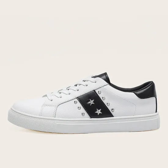 2021 side pu with five-pointed star women shoes
