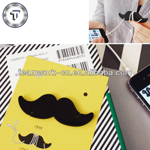 Promotional gifts mustache earphone cord winder
