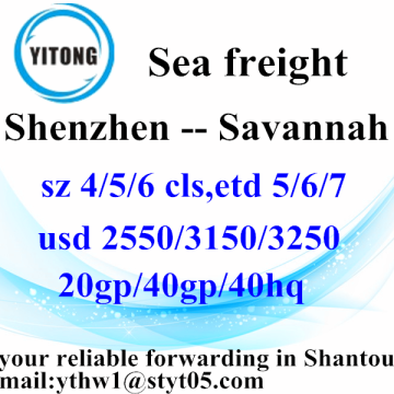 Shenzhen Sea Freight shipping service to Savannah
