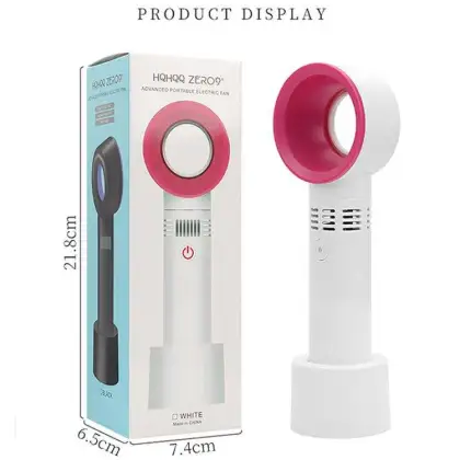 Portable Bladeless Fan: USB Mini Chargeable Handheld Leafless Desktop Fan for Eyelash Extension Glue Dryer