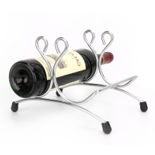 Stainless steel Wine Bar double Bottle Display Stand