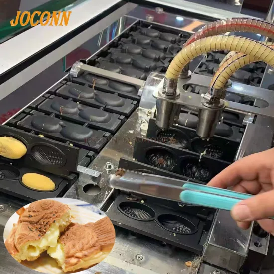 Stainless Steel Gas Takoyaki and Taiyaki Making Machine with Pine Nut Sandwich Cake Maker
