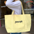 Fashion Cetak Kustom Tote Tote Tot Canvas Cotton Beach Tote Bag, Tas Kanvas Pantai