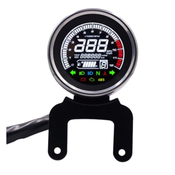 Customizable Motorcycle Speedometer and Odometer with Seven Color LED Lights