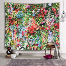 Tapeçaria de parede flor colorida parede cheia brilhante floral natureza tapeçaria tapeçaria para sala de estar quarto dormitório decoração da sua casa