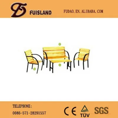 Various style corner table and bench set